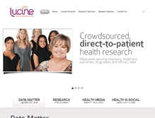 Tablet Screenshot of lucinehealthsciences.com